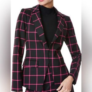 Alice + Olivia Mya Windowpane Blazer size 2 NWT